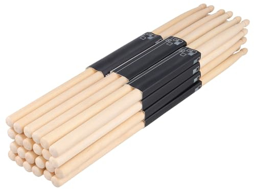 YIXNSW 14 Pares de Baquetas 7A de Arce, 39,4 x 1,3 cm, Punta de Madera, para Batería, Tambor y Percusión, Natural