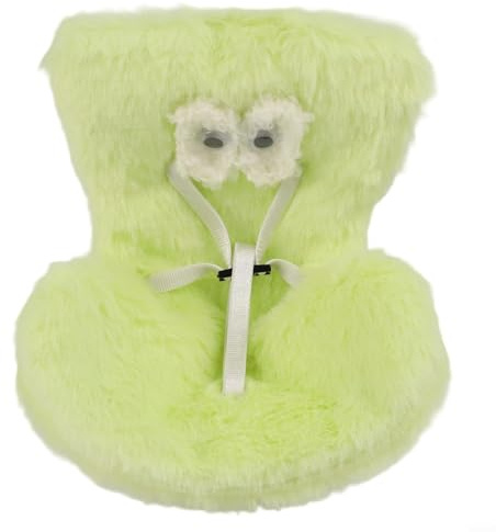 Doll Car Seat with Plush Cushioning and Belt Restraint System for 10-17cm Figures in Vehicle or Workspace For Display (Green)