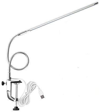 Nikou USB Einstellbare LED Schreibtischlampe, Tischleuchte Make Up Lampe Tragbarer LED Clip Schreibtisch Licht für Tattoo Maniküre Lash Extension, LED Lampe Am Tisch Fixieren
