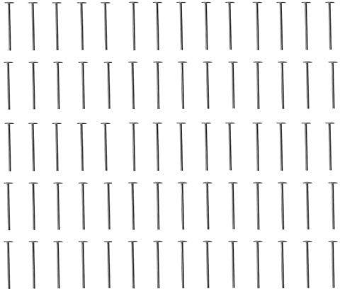 DIY925 50 Stück Nietstifte Kopfstifte 925 Sterling Silber 20mm x Ø 0,5mm Kopf 1,8mm Prismenstifte für Ohrhänger Schmuckherstellung