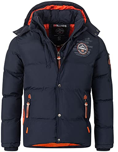 Geographical Norway Giacca trapuntata invernale da uomo - Anorak caldo foderato - Giacca outdoor da SCI Snowboard per inverno/autunno in bundle con UD Beanie, S