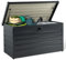IDMarket - Cassapanca in metallo con serratura per giardino, 350 l, 120 x 62,5 x 63 cm