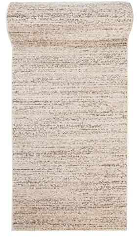 Mazovia Teppich Läufer Flur - Modern Teppichläufer - Kurzflor Flurläufer für Vorzimmer, Schlafzimmer, Küche - ÖKO-TEX Zertifiziert - Meterware - Creme Beige - 100 x 100 cm