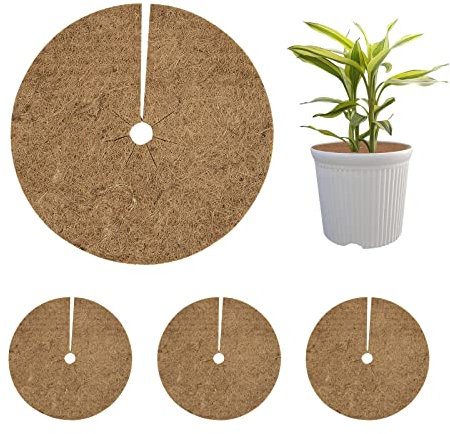 YWNYT 6 discos de acolchado de coco, protección de plantas de coco de 30 cm, protección de coco para plantas de invierno ideal para protección contra heladas de plantas de maceta