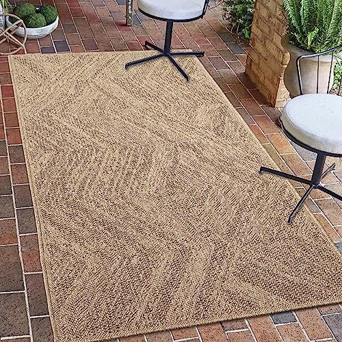 Teppich-Traum In- und Outdoorteppich Läufer kurz modern robust Jutelook wetterfest Balkon Garten Terrasse 60x90cm