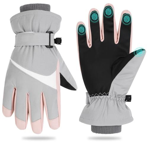 Toyosport Winter Ski Snowboard Handschuhe: Schneehandschuhe Thermo wasserdichte Handschuhe Winddichte Winterhandschuhe für Damen Herren Skifahren Walking Radfahren