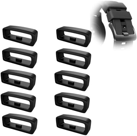 LJFEA 10 Trabillas Reloj Inteligente, Anillos Sujeción 18mm, Retenedor Silicona, Soporte Correa
