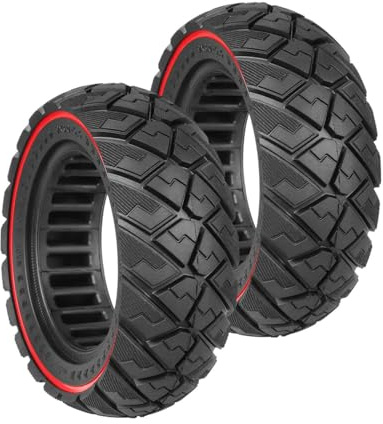 Prodrocam 9x3,0-5,5 pneumatici pieni per Kukirin G2 Pro The New monopattino elettrico 9 pollici pneumatici di ricambio pneumatici in gomma piena Honeycomb Solid anteriore/posteriore (rosso-2 pezzi)