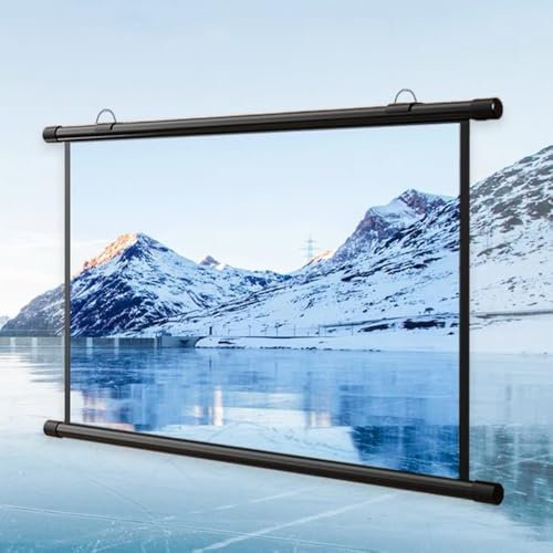 Écran de Projection HD à déroulement Manuel (30, 40, 50, 60, 72), Portable, pour Home cinéma, intérieur et extérieur, Format 4:3/16:9 (60 Pouces (4:3))