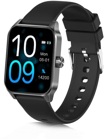 LINKCOOL Smart watch for Men Women - 1.85 HD, Bluetooth Calls, 200+ 3D Faces, 100+ Sports Modes, HR/SpO2/Sleep/Step Tracker, IP68, iOS/Android Compatible V25Z