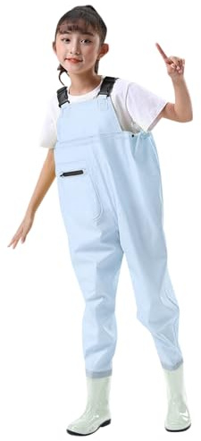 Generisch Kids Waders Fishing Waders for Toddlers Waterproof Waders for Hunting Fishing with Boots Baby Set Boys Months, lightblue, 2-3 Years