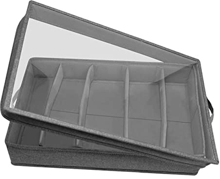 VICASKY Portautensili Trasparente Per Posate Con Coperchio, Organizer Multi-griglia Per Cucina e Tavola, Scatola Portaposate Multifunzione Per Buffet e Occasioni Speciali