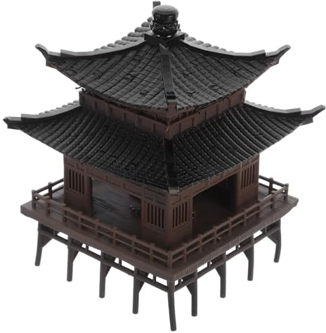 Alipis Miniatura Padiglione Decorativo in Plastica Resistente Statua Zen per Acquari e Bonsai Versatile e Ufficio Architettonico
