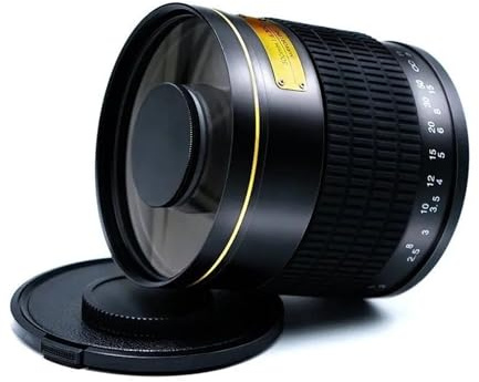 Lightdow 500mm F6.3 Manuell Teleobjektiv Spegelobjektiv Fullformatkamera Objektiv EF-fattning for Canon EOS Rebel T8i T7i Nikon Pentax Sony(Black,Canon EF)