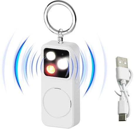 Fruusv Alarma de Seguridad Personal,150dB De Autodefensa con Luces LED | Fuerte para Protección Segura y Alarma Personal - para Protección Seguridad Mochila Cinturón Bolsillo Chicas Ancianos Viaje