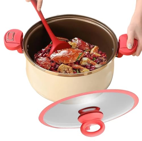 Olla a presión – Doble asa de bloqueo de nutrientes, olla a presión para chefs, profesionales y aficionados, ideal para carne, verduras, costillas, estofado, guiso a fuego lento