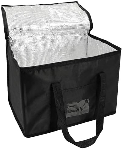 Guzeelu Bolsa enfriadora, 40 L, grande, plegable, aislada, bolsa de compras térmica con cremallera superior para picnic, camping, barbacoa, playa, viajes familiares al aire libre