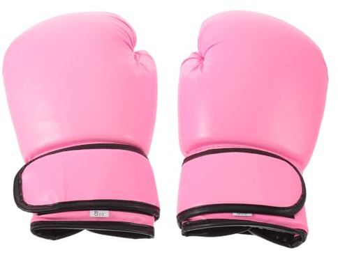 HOODANCOS Barnboxningshandskar Justerbara PU Läder Sparringshandskar med Svampfyllning för Ungdomsträning Andningsbara Kickboxnings Muay Thai-handskar för Flickor och Pojkar Rosa