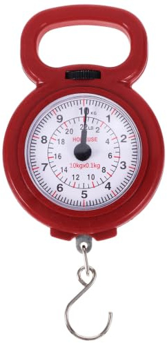 SILENRADAWN Balance Couleur Aléatoire Rouge Numérique Légère Portable en Plastique et Métal, Balance à Bagages et Échelle à Poissons Facile à Utiliser Cuisine et Cyclisme