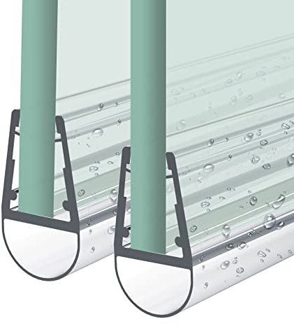 Heilmetz Duschdichtung 80cm x2 Duschdichtungen für Duschtüren Dichtung Dusche Glastür für Glasstärken von 4-6mm Dichtlippe Dichtleiste Dusche Glastür Wasserabweisprofil Duschkabinen Dichtungen