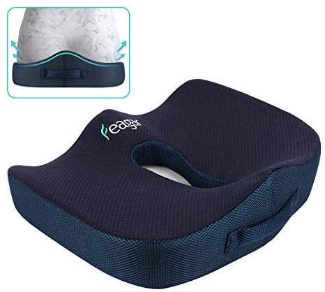 Feagar Cuscino per Sedile Ortopedico - Cuscini Ergonomico Sedile per Coccige Sciatica Lombare - Cuscino Memory Foam per Ufficio Casa Auto Sedia a Rotelle, Blu