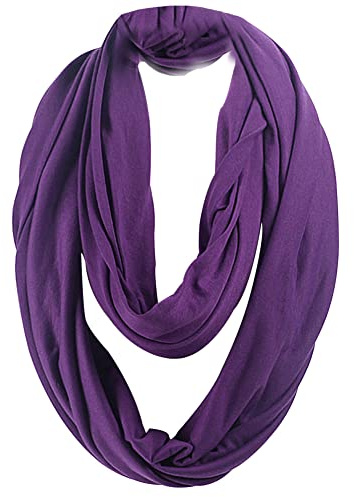LroHan Plain Infinity Circle Loop Snood Scarfs For Men Women Cotton Nursing Cover Scarf