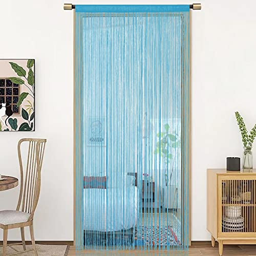 HSYLYM Dörrgardin, fönstergardiner, dörrdekoration, rumsavdelare, dekorationer för rum, dörröppningar, vägg, garderob, fest och möbler, design i ett stycke, B 89 cm x L 180 cm, havsblågrön