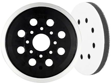 HTTYHT 125mm Sander Backing Pad for Bosch PEX 220 A GEX 125-1 AE PEX 220 AE Skil 7402/7490 8-Hole Replacement Sanding Pad with Hook & Loop & Cushion Bosch Accessories for Random Orbital Sander