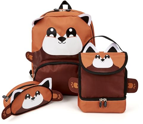 Zappi Co Unisex Kinder Zappi Backpack Gepäck: Kindergepäck, Red Panda, Children's (3er Pack)