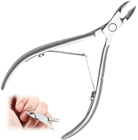 Nagelhautzange Aus Edelstahl Mit, Ergonomische Nagelhautschere Für Präzise Entfernung Von Überschüssiger Nagelhaut Und Harte Tote Haut An Fingern Und Zehen Doppelt Federunterstützt