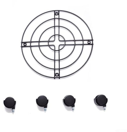 Bulevisiter Support de fleurs mobile avec roulettes pour pots de fleurs, chariot de plantes en métal robuste pour intérieur et extérieur, 25 cm à 40 cm (40 x 6 cm)