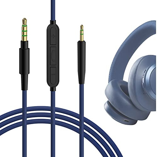 GEEKRIA Audio Cable with Mic Compatible with JBL Tune 770NC 710BT Live 660NC 650BTNC Headphones, 2.5mm to 3.5mm Replacement Cord with Inline Microphone and Volume Control (4 ft / 1.2 m)