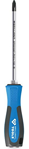 BRILLIANT TOOLS BT031047 Destornillador de estrella con tapa protectora de impactos, PH3 x 150 mm [Powered by KS TOOLS]