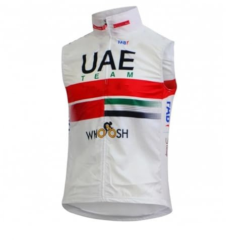 2022 World Tour Team Pro herr cykling vindväst, vindjacka cykelväst vindtät MTB ärmlösa kläder, Grå, XXL