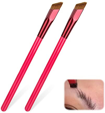 RUCUDIM 2 Stücke Multi Function Eyebrow Brush, Quadratischer Eyebrow Brush, Ultradünner Make-up Pinsel, Pinsel Concealer Konturenpinsel für Grooming Malen der Augenbrauen