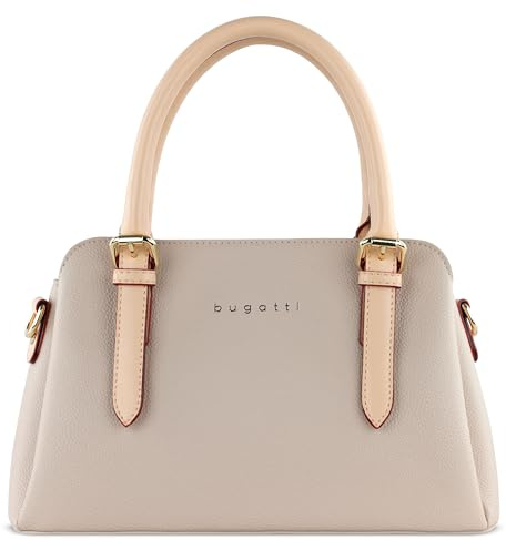 bugatti Ella Handtasche für Damen Klein, kleine Frauen Tasche, Damenhandtasche in beige