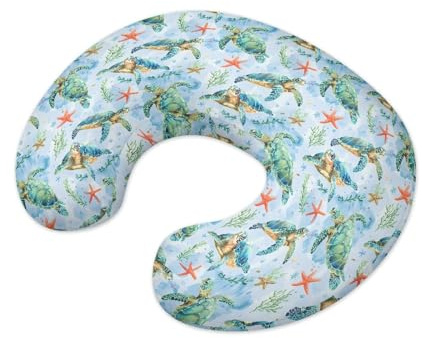 TOADDMOS Federa per cuscino per allattamento con tartaruga marina, federa rimovibile per cuscino da allattamento, 46 x 56 cm, solo federa