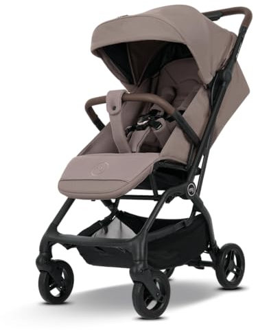 my junior® Buggy PICO³ | bis 22kg | Einhand AutoFold-Klappmechanismus | Ergonomische Liegeposition nach IGR e.V. | großes Sonnenverdeck UV50+ | Handgepäckmaß | 2 Belüftungsfenster Hazel - Black