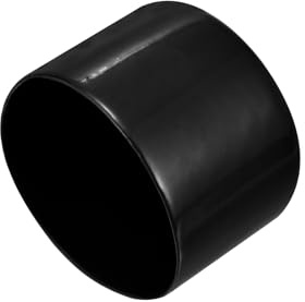 sourcing map 2 tappi terminali in gomma da 56 mm (2 3/16) ID vinile rotondo tubo tappo bullone tappo vite protezioni filettatura nero