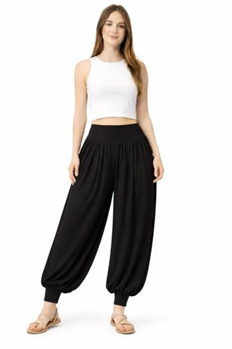 L S U Women Harem Trousers Stretchy High Waist Baggy Pant Ladies Yoga Dance Casual Wear Pilates Pants