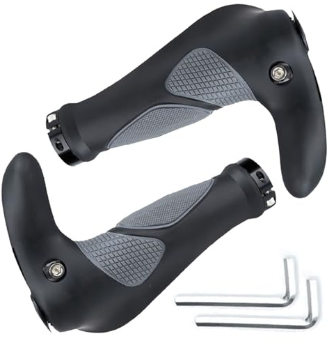 Bicycle Grip, Comfortable Ergonomic Bike Handlebar Grips Palm Print Soft Gel Bicycle Grips Mountain Bicycle MTB Scooter