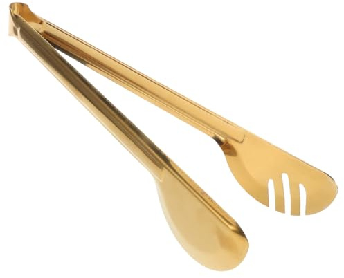 iplusmile Pinzas para Cocinar De Acero Inoxidable 304 11.02 Pulgadas Diseño De Tres Líneas Antideslizante para Agarre Seguro Pinzas para Parrilla Buffet Y Servir Ensaladas O Carnes para Chef