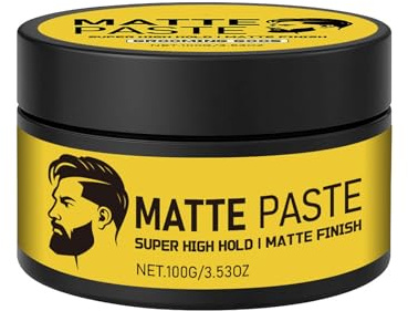 Matte Hair Paste for Men, Men's Hair Styling Clay, Strong Hold Matte Finish Sculpting & Styling Wax, Non-Greasy Long Lasting Definition & Textures, Add Volume & Texture, All Hair Types