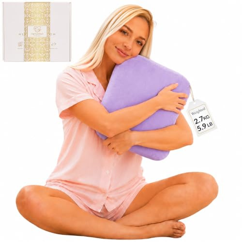 HerComfort Pillows Tyngdkudde för Vuxna 2.7 KG | 30 * 30 CM | Sov Bättre & Känn Dig Lugn | Weighted Body Pillow | Alla Årstider | Kramkudde för Vuxna | Hjälper Fokus