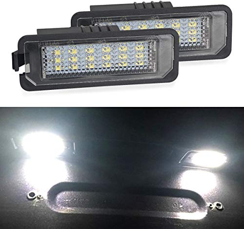 MARCHFA 18 Led smd Luci Targa Lampadine Canbus Error Free Compatibile con Golf 4 5 6 7 Polo 2 Pezzi