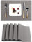 Myir JUN Tischsets Abwaschbar 6er Set, Gewebte Platzdeckchen rutschfest Abgrifffeste Hitzebeständig, Vinyl Platzsets Abwaschbar für küche Speisetisch Hotel, Platz-Matten 30x43.5cm (Grau)