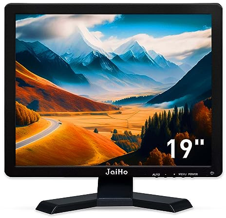JaiHo 19 PC-skärm 4:3 bildskärm 1 280 x 1024 färg LCD-skärm, HD-PC-skärm med HDMI/VGA/AV/BNC/USB för PC Raspberry Pi Xbox-dator, två högtalare, VESA