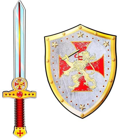W WIDMANN MILANO Party Fashion - Spada e scudo in schiuma morbida, per bambini, spada da gioco, arma, carnevale