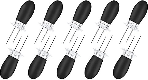 10 pz/5Paris porta pannocchia di mais in acciaio inox, per pannocchie di mais, per barbecue, cucina, campeggio, feste (nero)