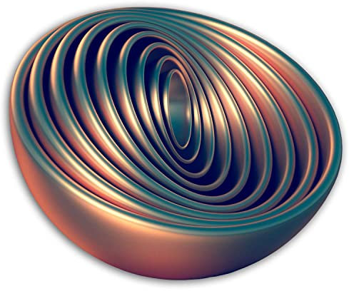 Startonight Impression sur Verre Acrylique Tableau - Métallique Abstrait Rond - Image Moderne 60 cm